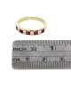 Alternating Ruby and Diamond Band in Yellow Gold
